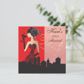 女カスタマイズの子のナイトアウトパーティーイベント 招待状 (スタンド正面)