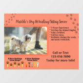 女カスタマイズ犬歩く座りサービス ウィンドウサイン (シート)