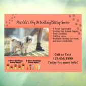 女カスタマイズ犬歩く座りサービス ウィンドウサイン (シート3)