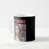 女カスタムの子のためのフォトコーヒーマグ'YOU SHINE コーヒーマグカップ (正面左)