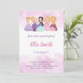 女カスタムの子のための誕生日おとぎ話 招待状 (スタンド正面)