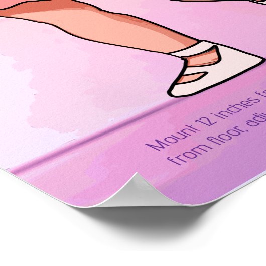 女カスタムの子のバレリーナ成長図 ポスター (角)