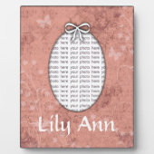 女カスタムの子の写真プラッパーソナライズされたク フォトプラーク (正面)