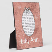 女カスタムの子の写真プラッパーソナライズされたク フォトプラーク (側面)