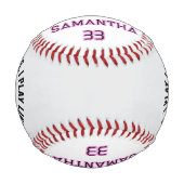 女カスタムの遊子のようおもしろい引用文 野球ボール (正面)