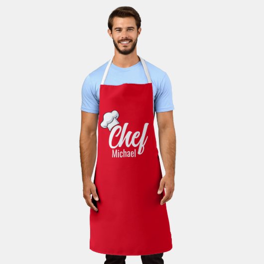 女カスタム人用エプロン印刷キッチンエプロン エプロン (着用した状態)