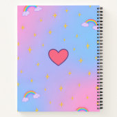 女カスタム子の信じ魔法ノートにユニコーン ノートブック (裏面)