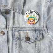 女カスタム子会計士が子どもを職場に連れて行く 缶バッジ (インサイチュ)