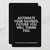 女カスタム性と女性のための節約動機カード シーズンカード (正面/裏面)