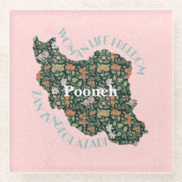 女カスタム性フェミニストへのクリスマスバルクギフト ガラスコースター