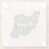 女カスタム性フェミニストへのクリスマスバルクギフト ガラスコースター (裏面)