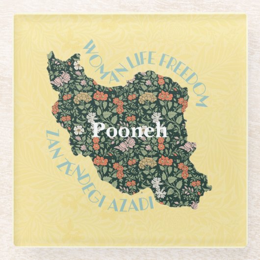 女カスタム性フェミニストへのクリスマスバルクギフト ガラスコースター (正面)