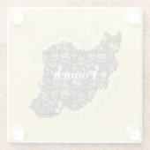 女カスタム性フェミニストへのクリスマスバルクギフト ガラスコースター (裏面)