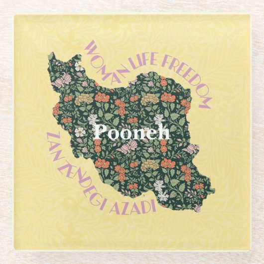 女カスタム性フェミニストへのクリスマスバルクギフト ガラスコースター (正面)