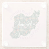 女カスタム性フェミニストへのクリスマスバルクギフト ガラスコースター (裏面)