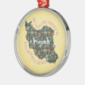 女カスタム性フェミニストへのクリスマスバルクギフト メタルオーナメント (左)