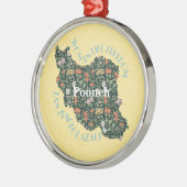 女カスタム性フェミニストへのクリスマスバルクギフト メタルオーナメント (左)