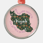 女カスタム性フェミニストへのクリスマスバルクギフト メタルオーナメント (正面)