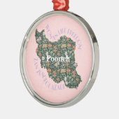 女カスタム性フェミニストへのクリスマスバルクギフト メタルオーナメント (左)