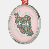 女カスタム性フェミニストへのクリスマスバルクギフト メタルオーナメント (左)