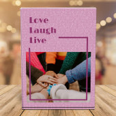 女カスタム性感動的ピンクの写真ギフト フォトブロック