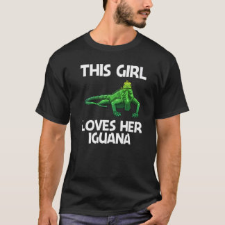 女カッコいいの子のためのイグアナ爬虫類ヘルペートLizard Tシャツ