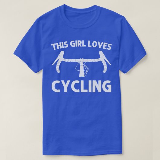 女カッコいいの子のためのサイクリング自転車ライダーBic Tシャツ (デザイン正面)
