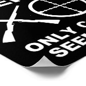 女カッコいいの子のような狩りおもしろい狩りPoster blk ポスター (角)