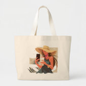 女カッコいいの子 ラージトートバッグ (正面)