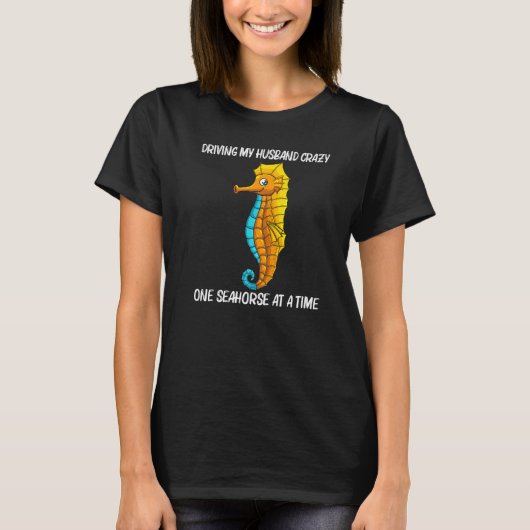 女カッコいい人用シーホース母海海獣魚 Tシャツ (正面)