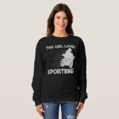 女カッコいい子用スポーツバイクプロフェッショナルモーターシー スウェットシャツ (正面フル)