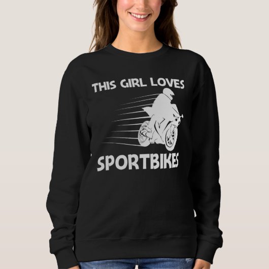 女カッコいい子用スポーツバイクプロフェッショナルモーターシー スウェットシャツ (正面)