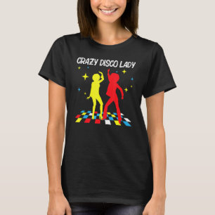 女カッコいい性のためのディスコ70s 80sナイトクラブ音楽D Tシャツ