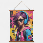 女カッコいい性 吊り下げ型タペストリー (正面)