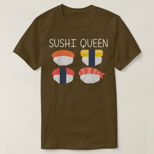 女カッコいい母の刺身魚介日本の用すし Tシャツ (デザイン正面)