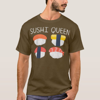 女カッコいい母の刺身魚介日本の用すし Tシャツ