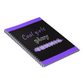 女カッコいい遊子テンテナブラックとパープル引用文 ノートブック (右側)