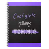女カッコいい遊子テンテナブラックとパープル引用文 ノートブック (正面)