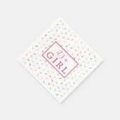 女カラフルの子の赤ちゃんシャワー紙 スタンダードカクテルナプキン (角)