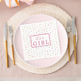 女カラフルの子の赤ちゃんシャワー紙 スタンダードカクテルナプキン