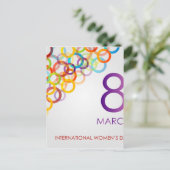 女カラフルの日のエカール ポストカード (スタンド正面)