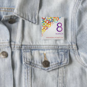 女カラフルの日デザイン 缶バッジ (インサイチュ)