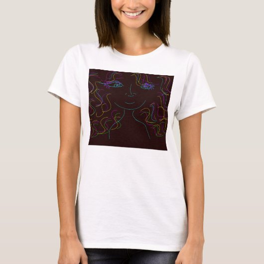 女カラフルのTシャツ Tシャツ (正面)