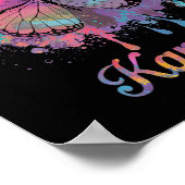 女カラフル性のためのバタフライカマラガールメンキッズハリ ポスター (角)