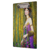 女カラフル性クリムトスタイルコラージュポートレート クリップボード (左)