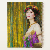 女カラフル性クリムトスタイルコラージュポートレート プランナー手帳 (裏面)