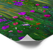 女カラフル性クリムトスタイルコラージュポートレート ポスター (角)