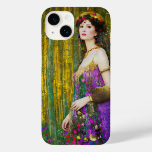 女カラフル性クリムトスタイルコラージュポートレート Case-Mate iPhone 14ケース