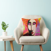 女カラフル性抽象芸術ポートレート クッション (椅子)