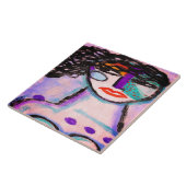 女カラフル性抽象芸術ポートレート タイル (側面)